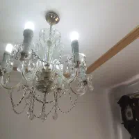 لوستر شش شاخه بلوری