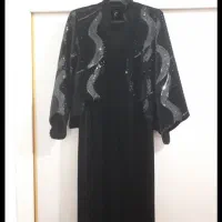 مانتو دوتیکه مخمل بلند سایز ۲|لباس|باسمنج, |دیوار