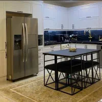 میز غذاخوری ناهارخوری پایه رنگ کوره ای مشکی