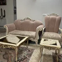 مبل راحتی و جلو مبلی ۳ عدد|مبلمان خانگی و میز عسلی|مشهد, امیر|دیوار
