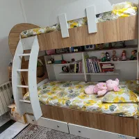 تخت دو طبقه چوبی|تخت و سرویس خواب|تهران, مینای شمالی (مخبر)|دیوار