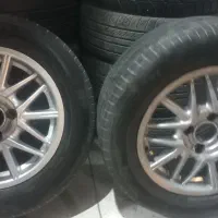 رینگ ۱۵ خرچنگی با لاستیک دست دوم|قطعات یدکی و لوازم جانبی|یاسوج, |دیوار