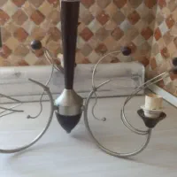 لوستر مدرن چوب و فلز تمیز و نو