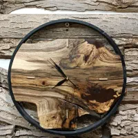 ساعت دیواری چوبی روستیک