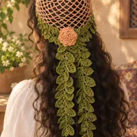 کلاه پاییزه آویز برگ و گل