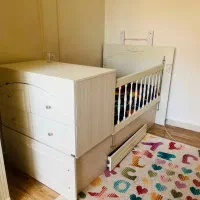 سرویس خواب نوزاد نوجوان برند آوند چوب|تخت و صندلی بچه|پردیس, فاز ۴|دیوار