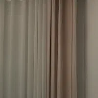 کناره پرده مخمل رنگ کرم دو عدد