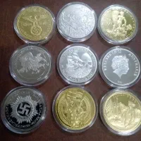 سکه مدال آبکاری نقره و طلا استیل خارجی|کلکسیون سکه، تمبر، اسکناس|تهران, امام خمینی|دیوار