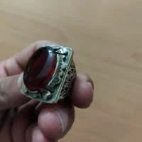 انگشتر دست ساز عقیق سرخ