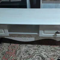 میز تلوزیون سفید طلایی