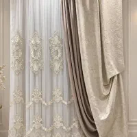 پرده مجلسی شیک و تمیز + زیرپرده‌ای