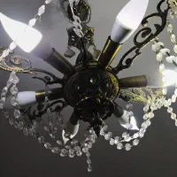 لوستر برنجی اصل وسالم و دارای ریموت کنترل|لوستر و چراغ آویز|قرچک, میرزائی جنوبی|دیوار