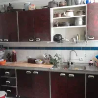 کابینت فلزی ورق ضخیم با سینک و صفحه کامل