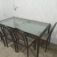 میز نهار خوری فلزی