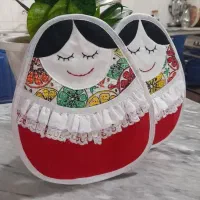 دستگیره طرح ماتروشکا|سفره، حوله، دستمال آشپزخانه|بسطام, |دیوار