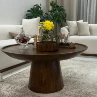 میز گرد چوبی دست‌ساز ژورنالی + ۲ عسلی شیک|مبلمان خانگی و میز عسلی|تهران, بوستان چیتگر|دیوار