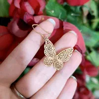 گوشواره طلا پروانه بدون اجرت