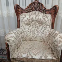 مبل استیل هفت نفره با دو میزبان