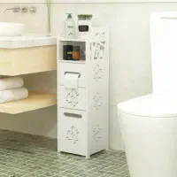 استند شلف ایستاده جای سطل و دستمال حمام توالت ضدآب|لوازم حمام|مشهد, کوشش|دیوار