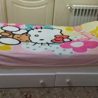 تخت یکنفره نوجوان دخترانه|اسباب و اثاث بچه|رودهن, |دیوار