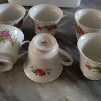 فنجان گل سرخ قدیمی  عتیقه اصل چین