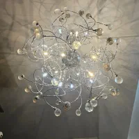 لوستر مدرن ۱۶ شعله استیل|لوستر و چراغ آویز|پرند, فاز ۵|دیوار