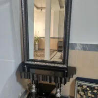 آینه و شمعدان چوبی