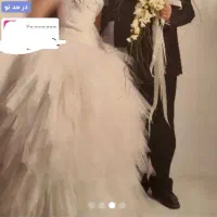 فروش‌فوری لباس عروس نباتی تاپ دامن جدا ۳۸ تا۴۲ و۴۴