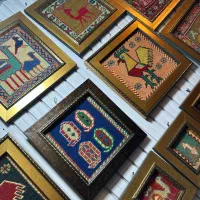 تابلوفرش دستباف جاجیم ورنی با قاب چوبی شیک|تابلو فرش|تبریز, |دیوار