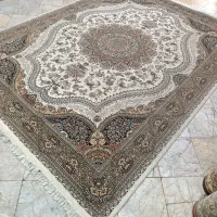 فرش دانا/جفت فرش ۱۲متری ۷۰۰شانه کرم تمام نخ