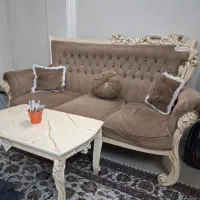 مبل هفت نفره مدل نیلوفر با جلو مبلی و عسلی