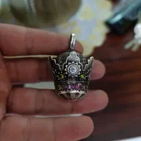 گردنبند نقره با پلاک نقره