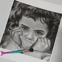 طراحی سیاه قلم حرفه ای|تابلو، نقاشی، عکس|بندر کنگان, |دیوار