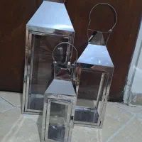 فانوس ۳تیکه فلزی هرمی|کلکسیون اشیاء عتیقه|تهران, درب دوم|دیوار