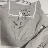 ست سویشرت یقه ملوانی شلوار دخترانه