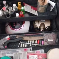 پک کامل وسایل کاشت ناخن همراه با کیف مخصوص|آرایشی، بهداشتی، درمانی|دورود, |دیوار