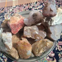 سنگ خام جاسبی قرمز و جاسبی قهوه ای سلیمانیه سفید