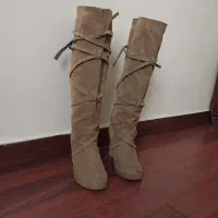 چکمه بلند جیر شتری رنگ خارجی|کیف، کفش، کمربند|تهران, مرزداران|دیوار