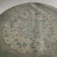 قالیچه گردسبز رنگ