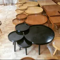 جلومبلی و عسلی گرد لبه دار ۴ تیکه((سهند مبل))|مبلمان خانگی و میز عسلی|کرمانشاه, |دیوار