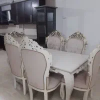 میز صندلی نهارخوری و آینه شمعدان