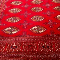 فرش دست بافت ترکمنی پشمی نو.عالی12متری.یک جفت.سالم