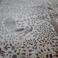 فرش ابریشم ۳ متره نو|فرش|پیشوا, |دیوار