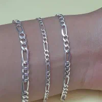 دستبند نقره مدل فیگارو عیار ۹۲۵ نو نو