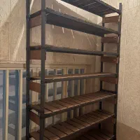 قفسه چوبی و فلزی