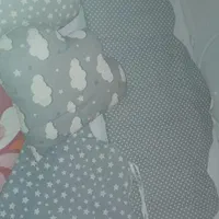 تخت بچه با تور و تشک و محافظ تشک و گارد و کوسن|تخت و صندلی بچه|تهران, نیروی هوایی (پیروزی)|دیوار