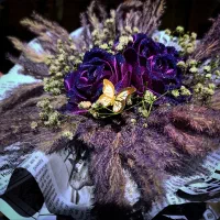 دسته گل روبانی