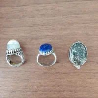 انگشتر نقره باباقوری لاجورد گردنی نقره صندوقی