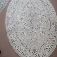 قالیچه بیضی بزرگ دو عدد .