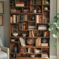 تولید انواع کتابخانه چوبی و سفارشی
